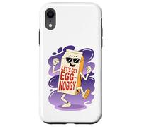 Let's Get Egg-Noggy Funny Egg Nog Pun Drink Christmas Case for iPhone XR