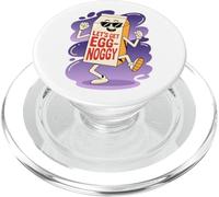 Let's Get Egg-Noggy Funny Egg Nog Pun Drink Christmas PopSockets PopGrip for MagSafe