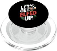 Lets Get Elfed Up Funny Christmas Elf Bar PopSockets PopGrip for MagSafe