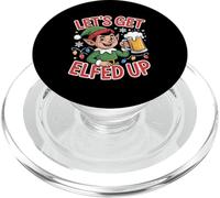 Lets Get Elfed Up Funny Christmas Elf Beer Party PopSockets PopGrip for MagSafe