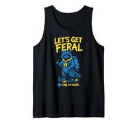 Let's Get Feral! Hiking Cub Scout Racoon Scouting America Tank Top