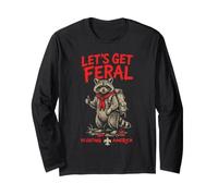 Let's Get Feral! Hiking Scout Racoon Scouting America Long Sleeve T-Shirt
