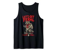 Let's Get Feral! Hiking Scout Racoon Scouting America Tank Top
