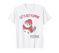 Let's Get Flippin Festive Seal Christmas Funny Cute T-Shirt