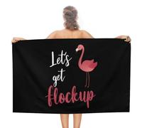 Let's Get Flock Up Flamingo Beach Towel Quick Dry Swim Towels