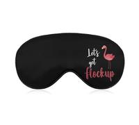 Let's Get Flock Up Flamingo Eye Mask for Women Men Cute Sleep Masks Soft Patch Blackout Eye Cover Travel Blindfold