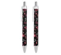 Let's Get Flock Up Flamingo Retractable Ballpoint Pen Black Ink 0.5mm Ball Point Pens Smooth Writing Accessories For Note Taking