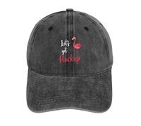 Let's Get Flock Up Flamingo Vintage Baseball Cap Golf Dad Hats Adjustable SnapBack Cap for Men Women Sports Outdoor
