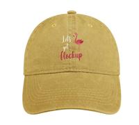 Let's Get Flock Up Flamingo Vintage Baseball Cap Washed Distressed Adjustable Retro Cotton Hat Music Festival Hats for Men Women