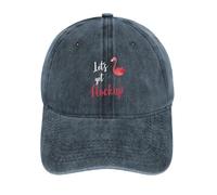 Let's Get Flock Up Flamingo Vintage Baseball Cap Washed Distressed Adjustable Retro Cotton Hat Music Festival Hats for Men Women