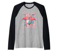 Let's Get Flocked Up Flamingo Funny Drinking Party Flamingos Raglan Baseball Tee