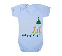 Let's get lit Baby Grow Vest, 0-3 Months, Pastel Blue