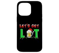 Let's Get Lit Drinking Santa Hat Christmas Lights Funny Case for iPhone 14 Pro Max