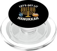 Let's Get Lit Menorah Hanukkah PopSockets PopGrip for MagSafe