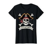 Let's Get Nauti Value Graphic T-Shirt, Women, Black, XL