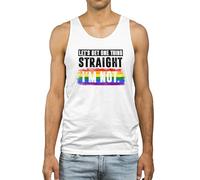 Lets Get One Thing Straight Im Not Mens Vest LGBTQIA+ Rainbow Pride Month Tee Lesbian Gay, XXL, White