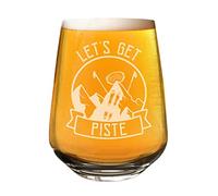 Let's Get Piste Pissed Skiing Craft Beer Gin Wine Tumbler Glass Cider 2/3 Pint Skier Funny Fathers Day
