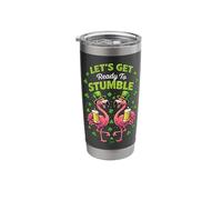 Let's Get Ready to Stumble Flamingo Party St. Patrick’s Day Stainless Steel Insulated Tumbler