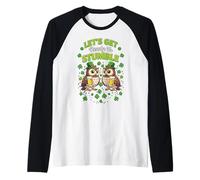 Let's Get Ready to Stumble Owl Party St. Patrick’s Day Raglan Baseball Tee