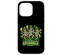 Lets Get Ready to Stumble St Patricks Day Dancing Skeleton Case for iPhone 14 Pro Max