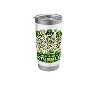 Lets Get Ready to Stumble St Patricks Day Dancing Skeleton Stainless Steel Insulated Tumbler