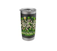 Lets Get Ready to Stumble St Patricks Day Dancing Skeleton Stainless Steel Insulated Tumbler