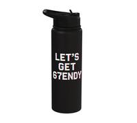 Let's Get Sendy 67 Meme Ice Cream Drip 7endy Six Seven 6 7 Stainless Steel Insulated Water Bottle