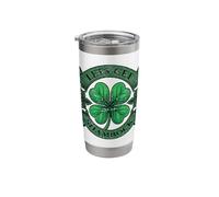 Lets Get Shamrock St Patrick's Day Four Leaf Clover Stainless Steel Insulated Tumbler