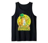 Let's Get Shamrocked Kaiju Cat Retro Japanese Poster Art Tank Top