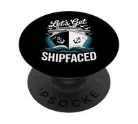 Let's Get Shipfaced Funny Cruise Vacation PopSockets Adhesive PopGrip
