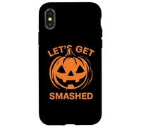Let's Get Smashed Jack O Lantern Pumpkin Halloween Funny Case for iPhone X/XS