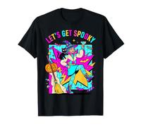 Lets Get Spooky Funny Witch Halloween Cat Women T-Shirt
