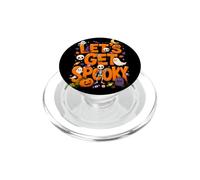 Lets Get Spooky Season Witch Moon Halloween Horror Girls kid PopSockets PopGrip for MagSafe