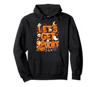 Lets Get Spooky Season Witch Moon Halloween Horror Girls kid Pullover Hoodie
