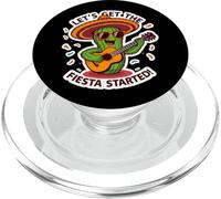 Let's Get The Fiesta Started Funny Mexican Cinco De Mayo Fun PopSockets PopGrip for MagSafe