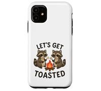 Let's Get Toasted Raccoon Camping Campfire Marshmallow Pun Case for iPhone 11