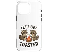 Let's Get Toasted Raccoon Camping Campfire Marshmallow Pun Case for iPhone 16 Pro Max