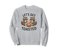 Let's Get Toasted Raccoon Camping Campfire Marshmallow Pun Sweatshirt