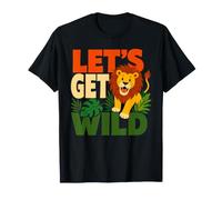 Let's Get Wild Birthday Lion Safari Jungle Adventure Bday T-Shirt