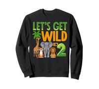 Lets Get Wild Im 2 Jungle Safari Birthday Two Years Old Sweatshirt