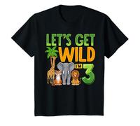 Lets Get Wild Im 3 Jungle Safari Birthday Three Years Old T-Shirt