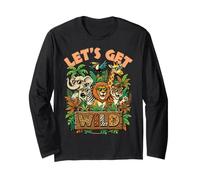 Lets Get Wild Safari Animals Jungle Party Design Long Sleeve T-Shirt
