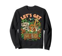 Lets Get Wild Safari Animals Jungle Party Design Sweatshirt