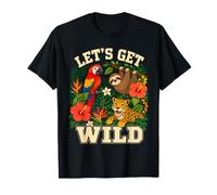Let's Get Wild Tropical Animals Adventure Kids Bday Toddler T-Shirt