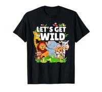 Let's Get Wild Zoo Party A Day at The Zoo Safari Zoo Animal T-Shirt