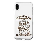 Let's Give 'Em Pumpkin Duck Fall Pun Case for iPhone XS Max