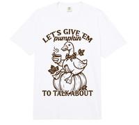 Let's Give 'Em Pumpkin Duck Fall Pun Comfort Colors Adult Heavyweight T-Shirt