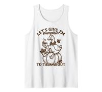 Let's Give 'Em Pumpkin Duck Fall Pun Tank Top