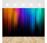 Let's Glow Party Photography Backdrop Colorful Glitter Rainbow Neon Background Music Dance Prom Adult Birthday Party Room Decoration 350x240CM