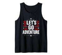LET'S GO ADVENTURE Bold Typographic Tank Top